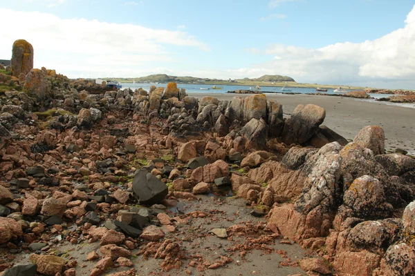 Plaża w fionnphort, wyspie isle of mull, scotland, Wielka Brytania — Zdjęcie stockowe