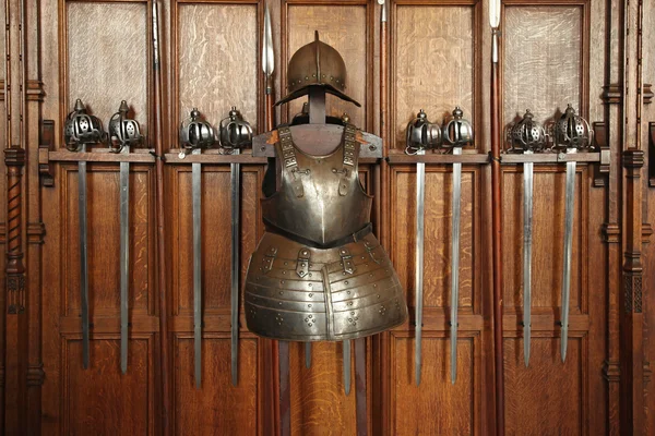 Antigua armadura del ejército escocés medieval - Edingurgh Reino Unido — Foto de Stock