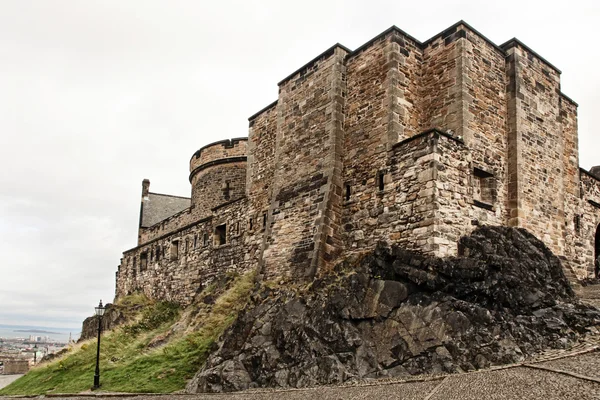 Middelalderlige bygninger i Edinburgh slot, Skotland, Storbritannien - Stock-foto