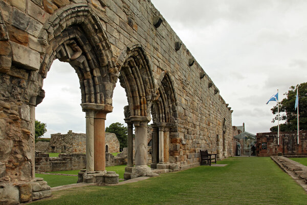 Ruin of St Andrews Cathedral in St Andrews Scotland