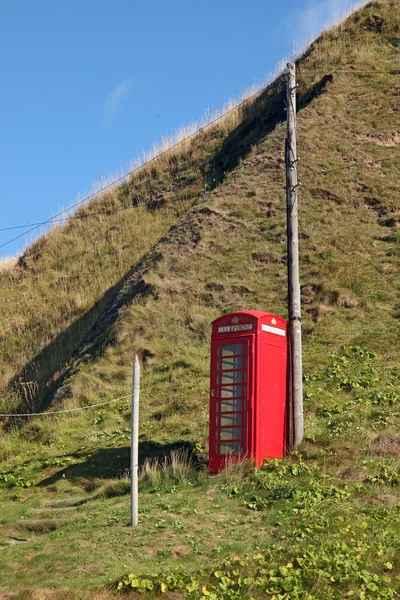 Telefon kulübesi kırmızı — Stok fotoğraf