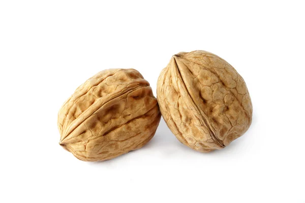 Орехи на фоне Withe — стоковое фото