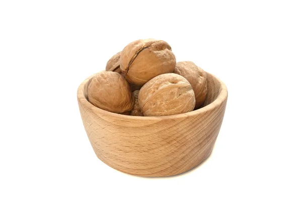 Орехи на фоне Withe — стоковое фото