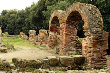 Ayrıntılar cumae (cuma), Napoli, eski kalıntılar