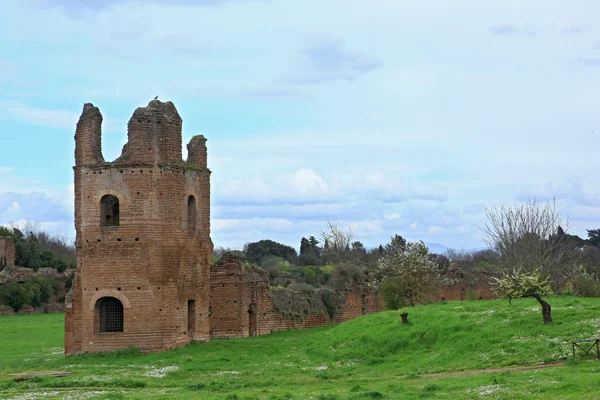 Ruins from Circo di Massenzio in Via Apia Antica at Roma - italy — Stock Photo, Image