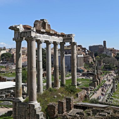 via dei fori Imperiali imparatorluk Forumu-Roma, antik kalıntıları