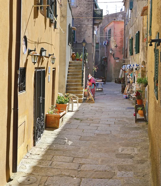 Gamla byn "slottet" i ön giglio, Toscana skärgård — Stockfoto