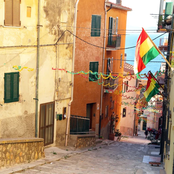 Visa från ovan i porto santo stefano - grosseto, Italien — Stockfoto