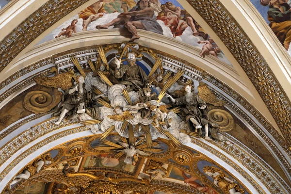 修道院迪圣马蒂诺在那不勒斯，意大利教堂里的壁画 — 图库照片
