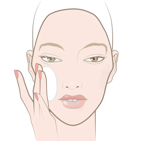 Gesichtspflege Anwendung Von Tonic Water Stockillustration