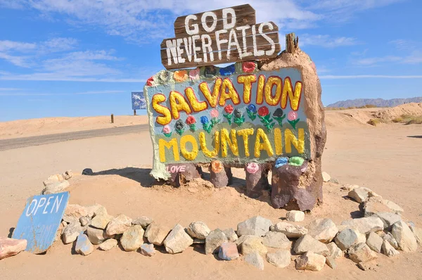 Salvation Mountain Salton Lake Zuid Californië Rechtenvrije Stockfoto's