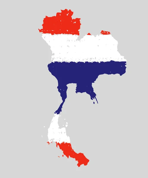 Thailandia grunge flag mappa — Foto Stock