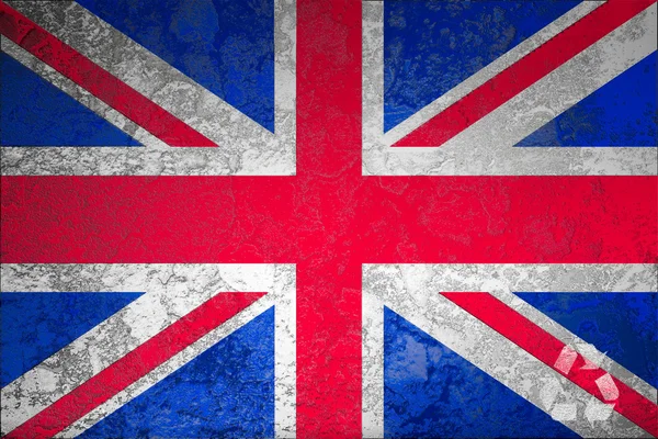 Icon recycle symbol on grunge United Kingdom or British or England flag — Stock Photo, Image