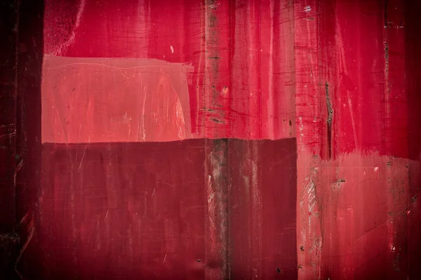빨간 강철 벽 배경 질감에 흰색 페인트 뿌려 놓은 것 요 — 스톡 사진