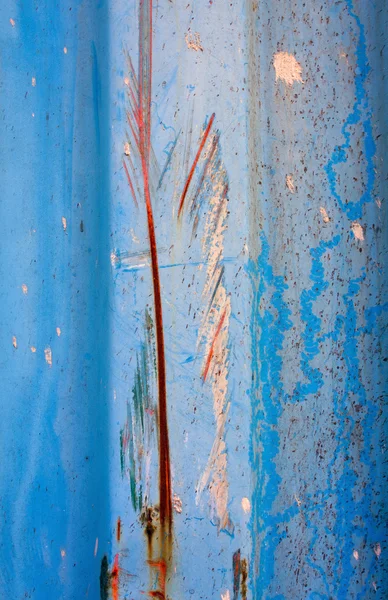 Colore vernice schizza su zinco grunge parete in acciaio — Foto Stock