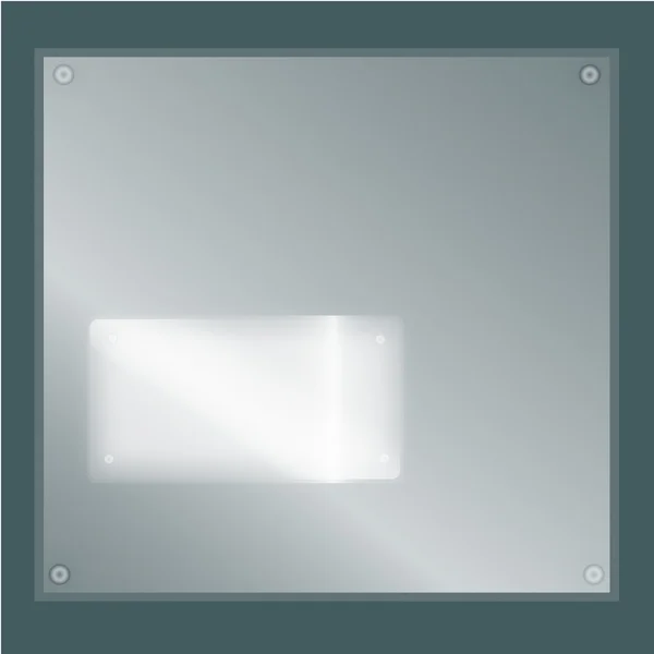 Placa blanca sobre fondo gris —  Fotos de Stock