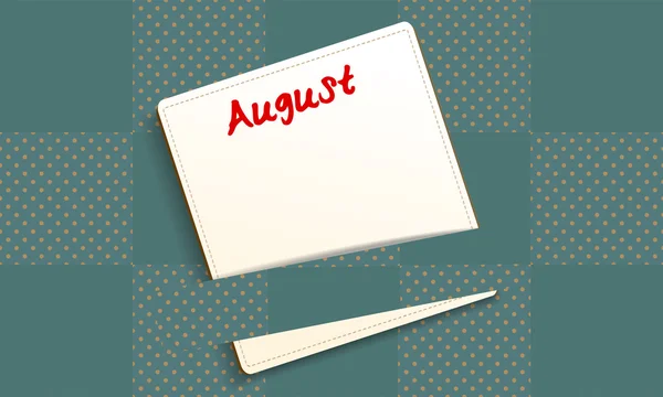 Calendar August note paper — Stock Photo, Image