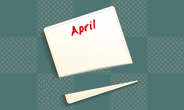 Kalender april Obs papper — Stockfoto