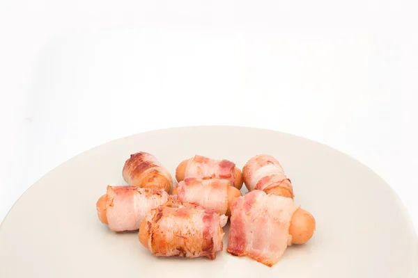 Bacon skinka korv — Stockfoto