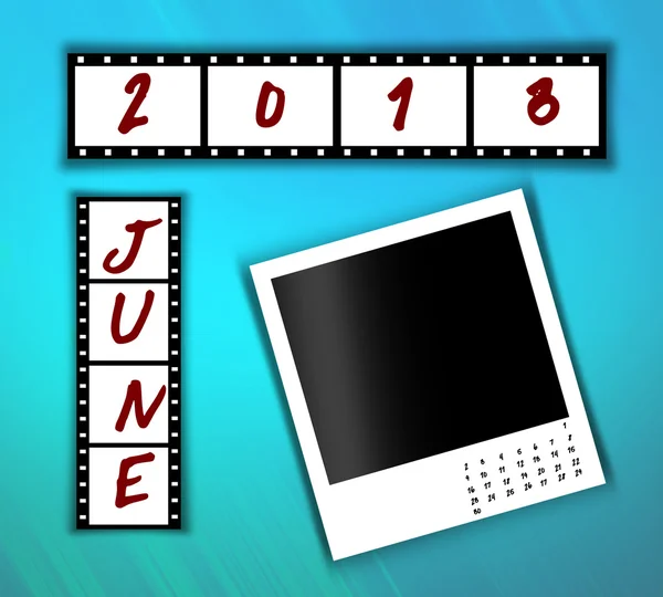 2013 kalender juni — Stockfoto