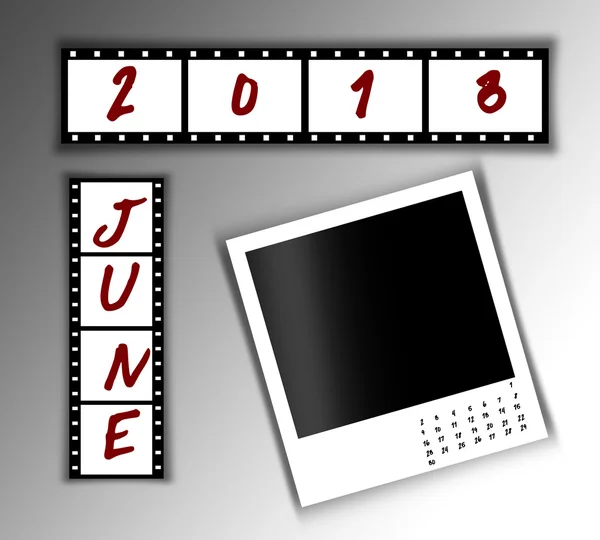 2013 kalendarz czerwiec — Zdjęcie stockowe