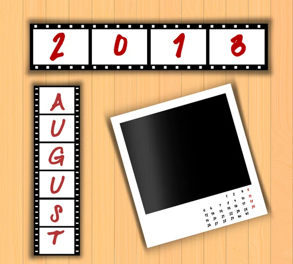 Kalendář 2013 srpen — Stock fotografie