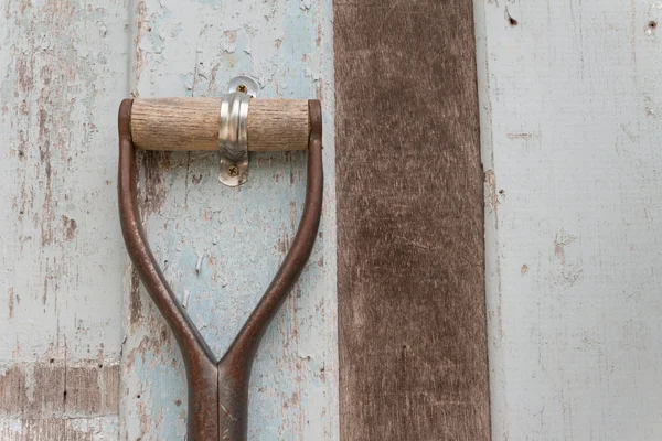 Harrow garden tool hang — Stock Photo, Image