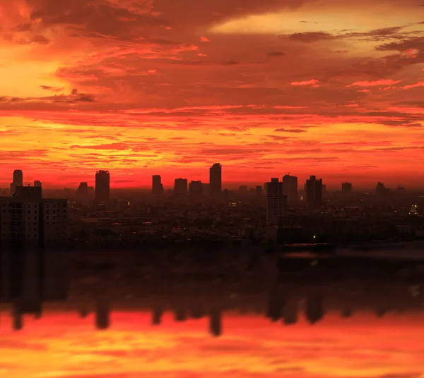 Bangkok city at dusk — Stock Photo, Image