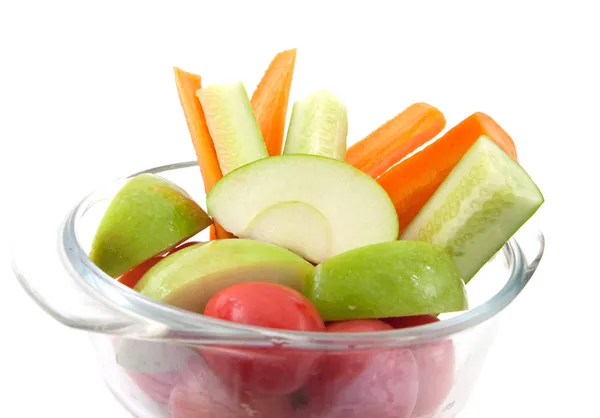 Elma, domates, salatalık, havuç, elma — Stok fotoğraf