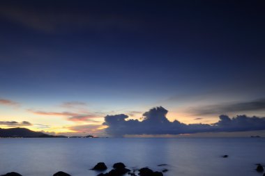 dramatik muhteşem bulutlar ve günbatımı sky.long pozlama tekniği