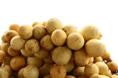 meliaceae veya langsad meyve üzerinde beyaz izole Tayland