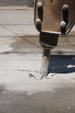 hydrohammer matkap ile sokak asfalt kırma Ekskavatör