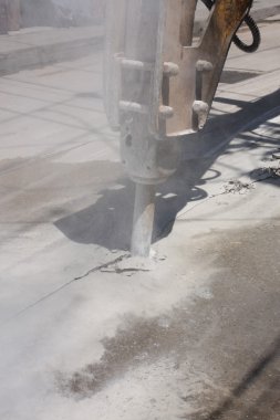 hydrohammer matkap ile sokak asfalt kırma Ekskavatör