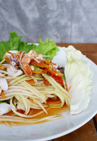 Comida do mar Som tum — Fotografia de Stock