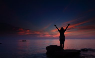 siluet rahatlatıcı lady