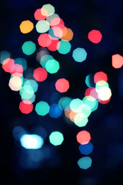 Multicolore Noël bokeh lumières fond — Photo