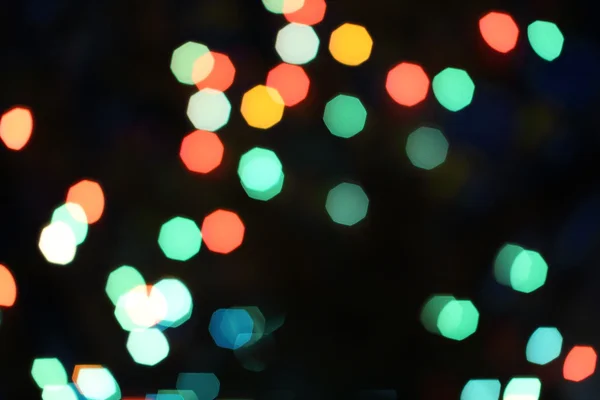 Multicolored defocused bokeh lights background — Stock Photo, Image