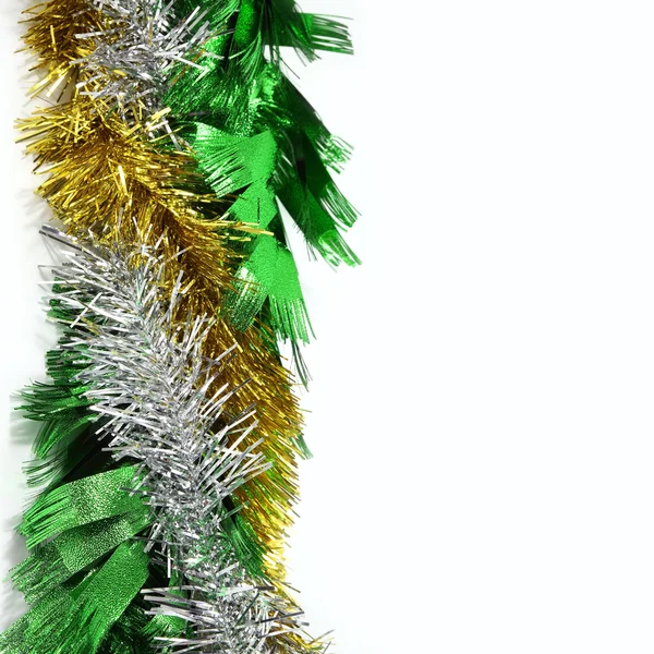 白い背景の上のクリスマスの装飾フレーム — ストック写真