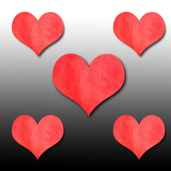 Red hearts set — Stock Photo, Image