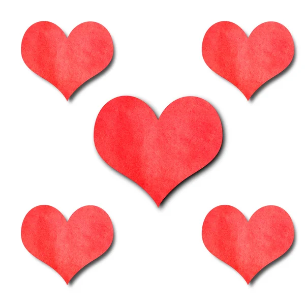 Red paper hearts — Stock Photo, Image