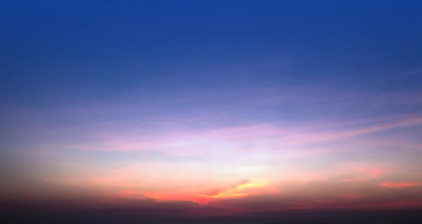 Panoramic blue sky at dawn — Stock Photo, Image