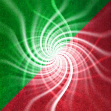 yarım kırmızı greenl arka planda lotus ışığın soyut sanat