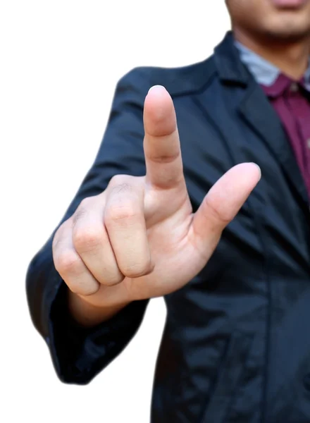 Business man pointing finger — Stock Photo, Image