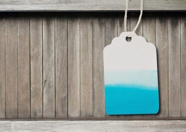 Mavi suluboya etiket kağıdı