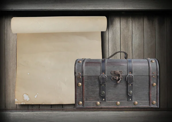 Altes braunes Papier und Gepäck — Stockfoto