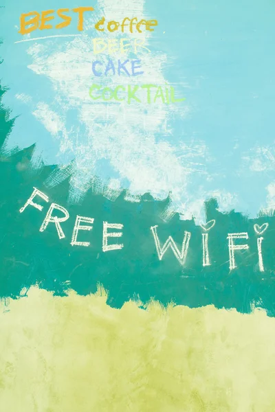 Sinal wifi gratuito — Fotografia de Stock