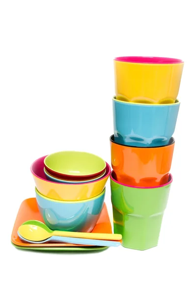 Ciotola tazza e cucchiaio — Foto Stock