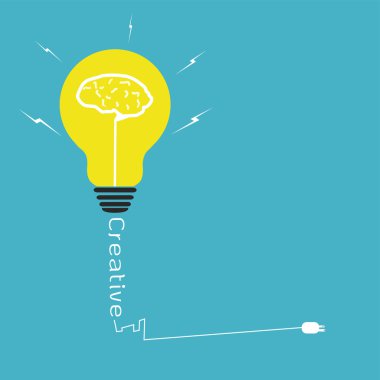 Light bulb creative idea design 