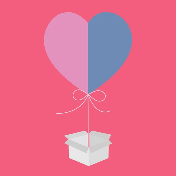 Valentines gift box with heart icon design — Stock fotografie