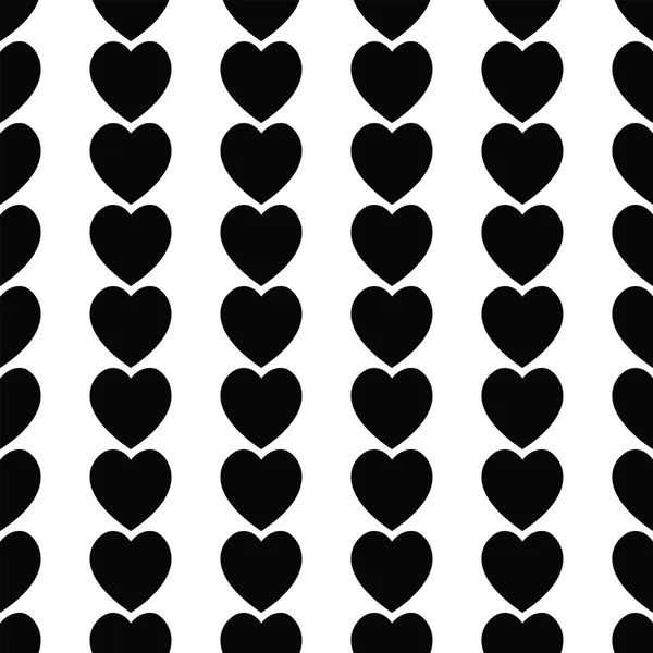 Seamless black hearts icon background design — Zdjęcie stockowe